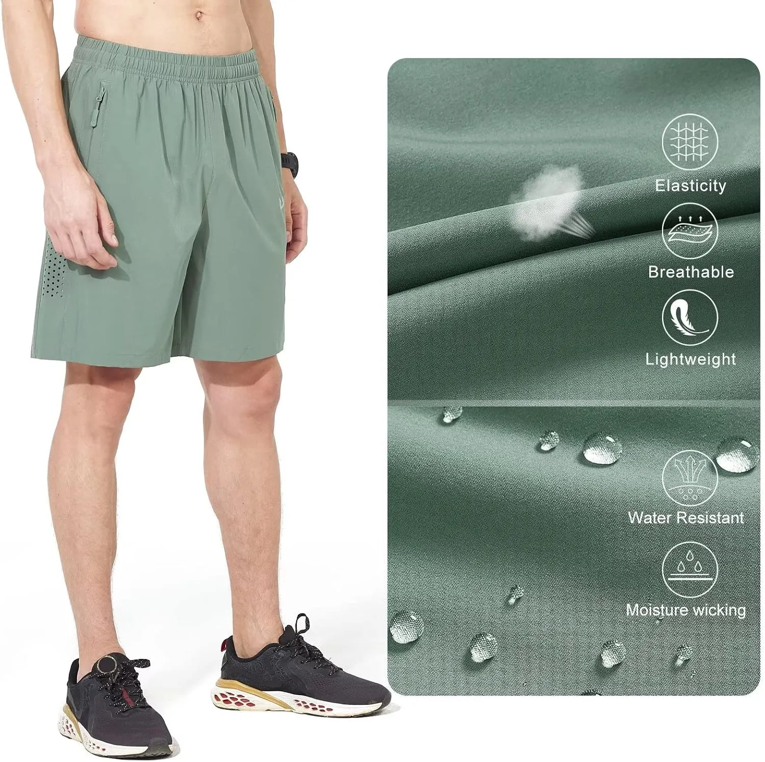NORTHYARD Men's Athletic Running Shorts Quick Dry Workout Shorts 7"/ 5"/ 9" Lightweight Sports Gym Basketball Tennis Hiking