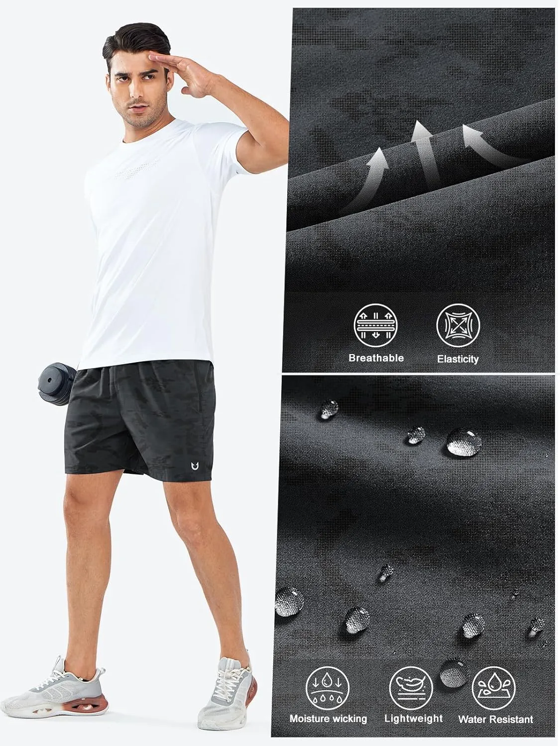 NORTHYARD Men's Athletic Running Shorts Quick Dry Workout Shorts Lightweight Sports Gym Basketball 7"/ 9"/ 5" Hiking Tennis