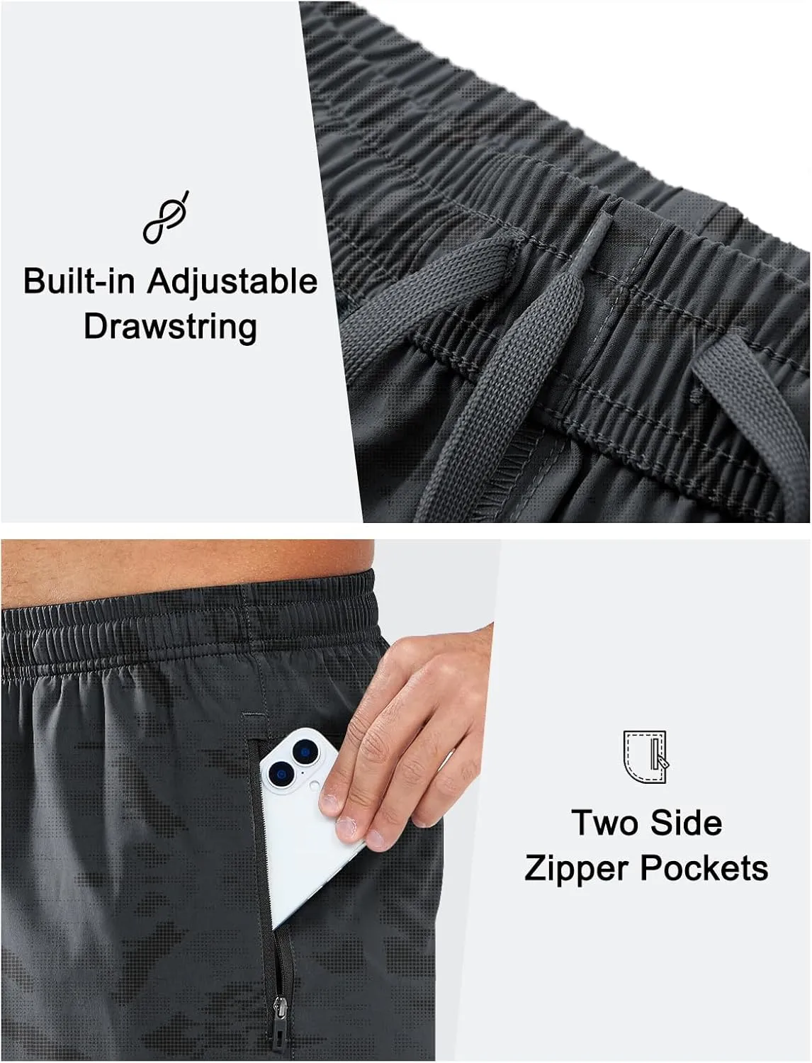 NORTHYARD Men's Athletic Running Shorts Quick Dry Workout Shorts Lightweight Sports Gym Basketball 7"/ 9"/ 5" Hiking Tennis