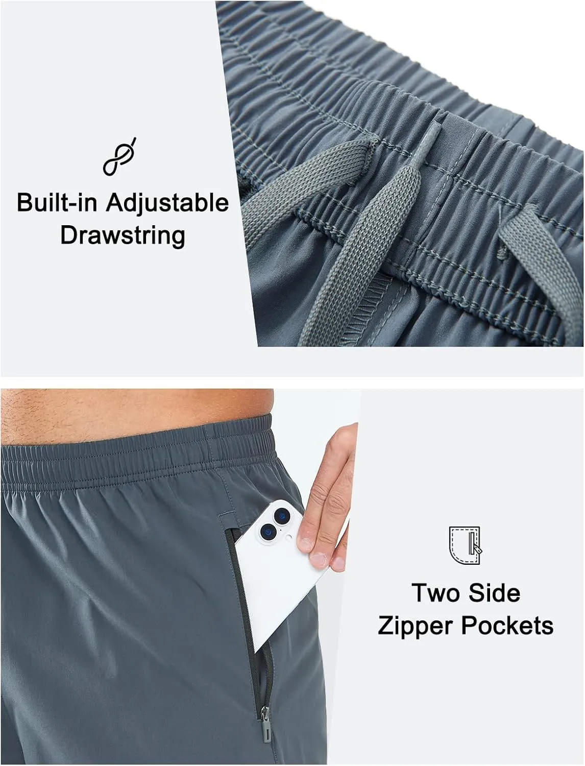 NORTHYARD Men's Athletic Running Shorts Quick Dry Workout Shorts Lightweight Sports Gym Basketball 7"/ 9"/ 5" Hiking Tennis