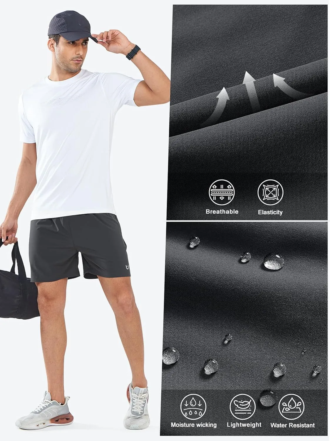 NORTHYARD Men's Athletic Running Shorts Quick Dry Workout Shorts Lightweight Sports Gym Basketball 7"/ 9"/ 5" Hiking Tennis