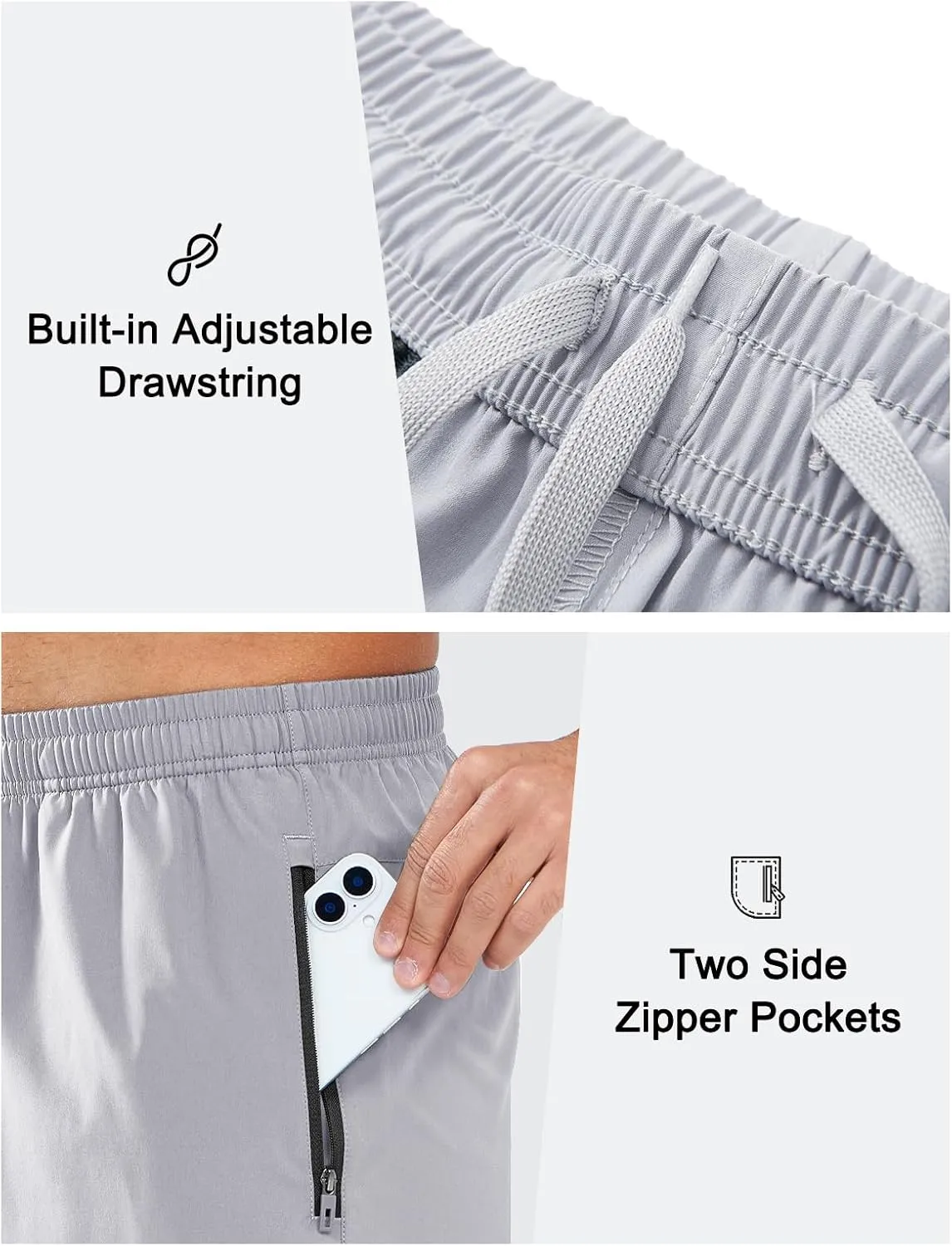NORTHYARD Men's Athletic Running Shorts Quick Dry Workout Shorts Lightweight Sports Gym Basketball 7"/ 9"/ 5" Hiking Tennis