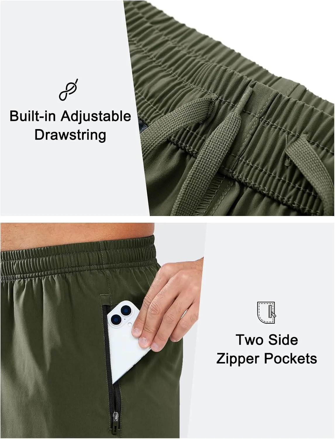 NORTHYARD Men's Athletic Running Shorts Quick Dry Workout Shorts Lightweight Sports Gym Basketball 7"/ 9"/ 5" Hiking Tennis