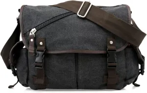 OCT17 Men Messenger Bag College Shoulder Canvas Vintage Crossbody Military Satchel Bag Laptop