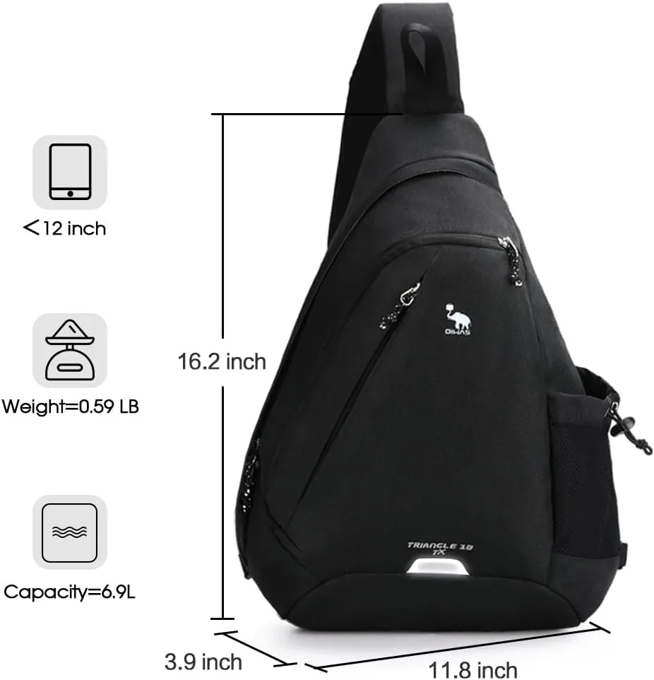 OIWAS One Strap Backpack for Men Single Strap Backpack Sling Bag Crossbody Shoulder Daypack for Boys Women