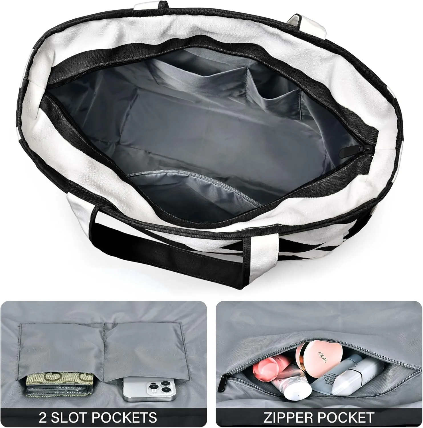 oscaurt Beach Bags for Women Travel Weekender Bag Swim Pool Bag Gifts for Women Travel Beach Essentials