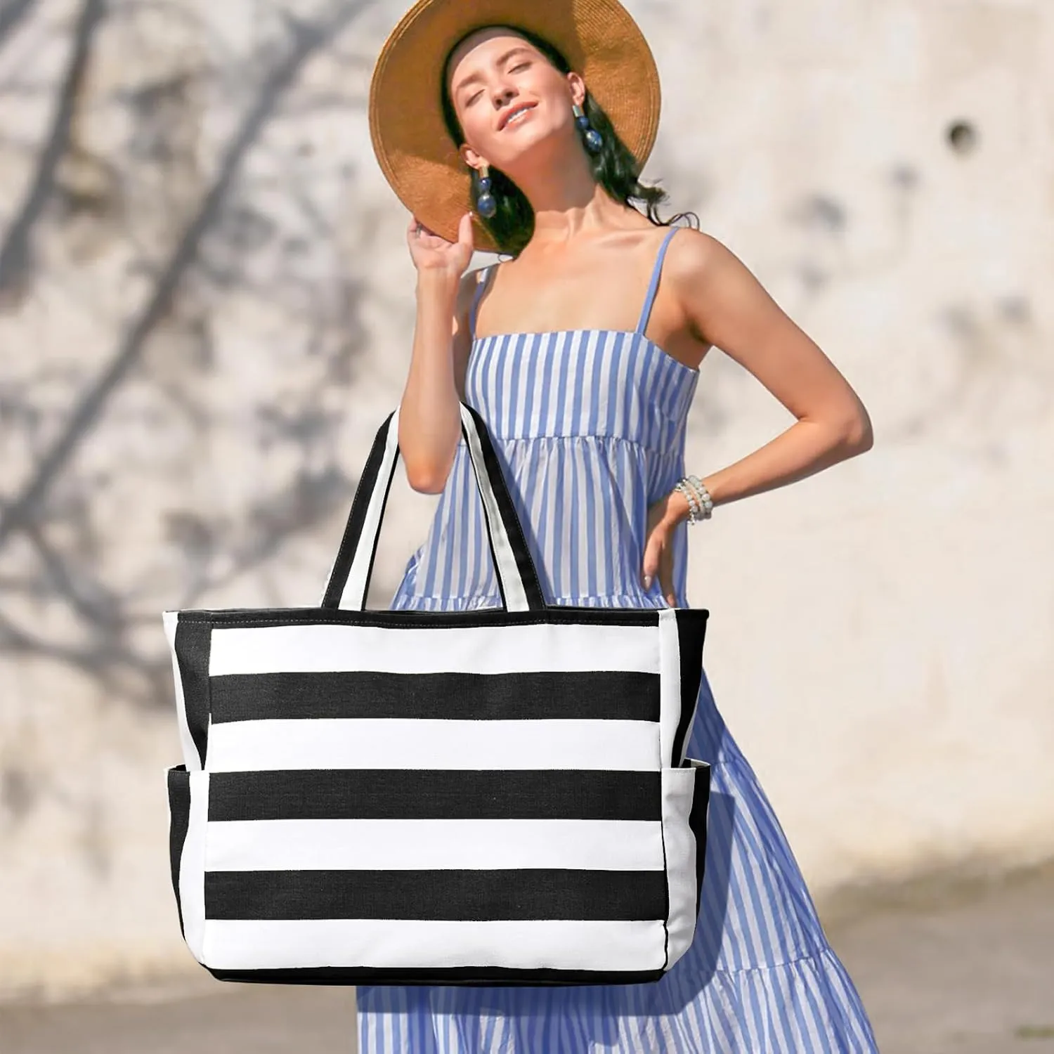 oscaurt Beach Bags for Women Travel Weekender Bag Swim Pool Bag Gifts for Women Travel Beach Essentials