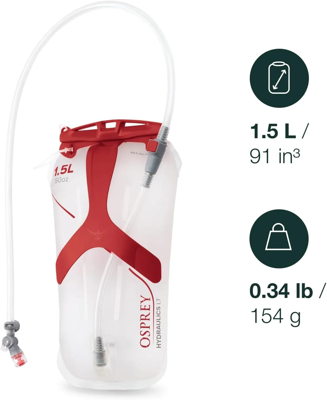 Osprey Hydraulics LT 2.5L Backpack Water Reservoir with Bite Valve