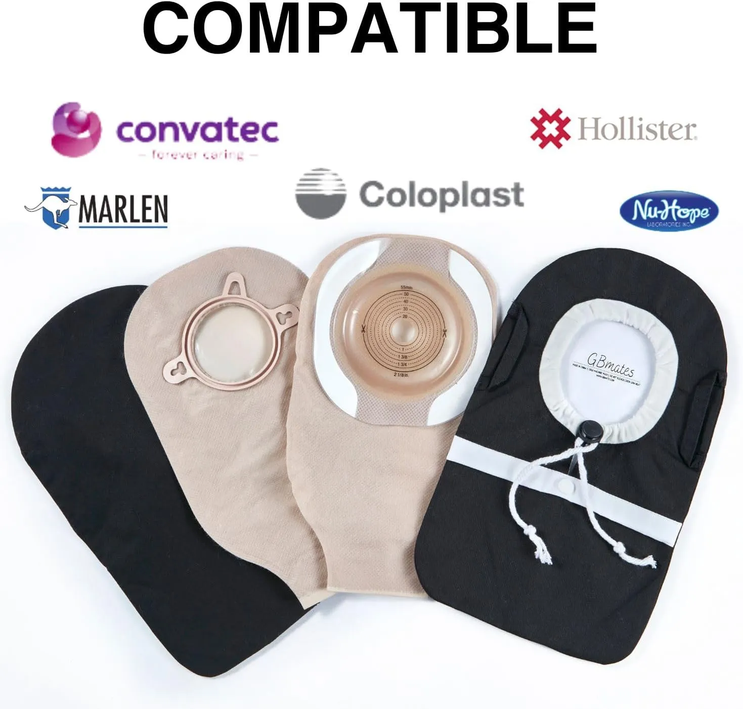 Ostomy Bag Covers-Waterproof Ostomy Pouch Liner with Adjustable Opening, Belt Hoop, Buckle Closure
