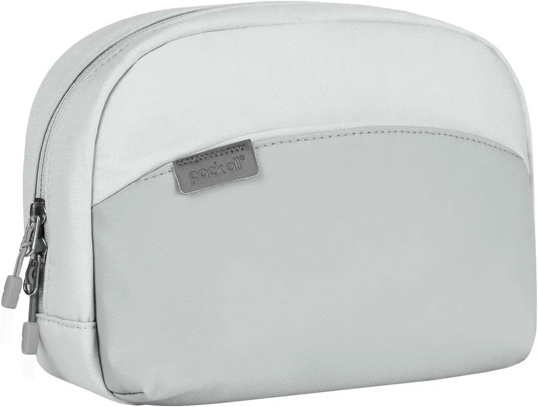 pack all Travel Toiletry Bag, Multi-Compartment Cosmetic Bag, Water-Resistant Makeup Bag for Toiletries, Accessories (Cloudy Gray)
