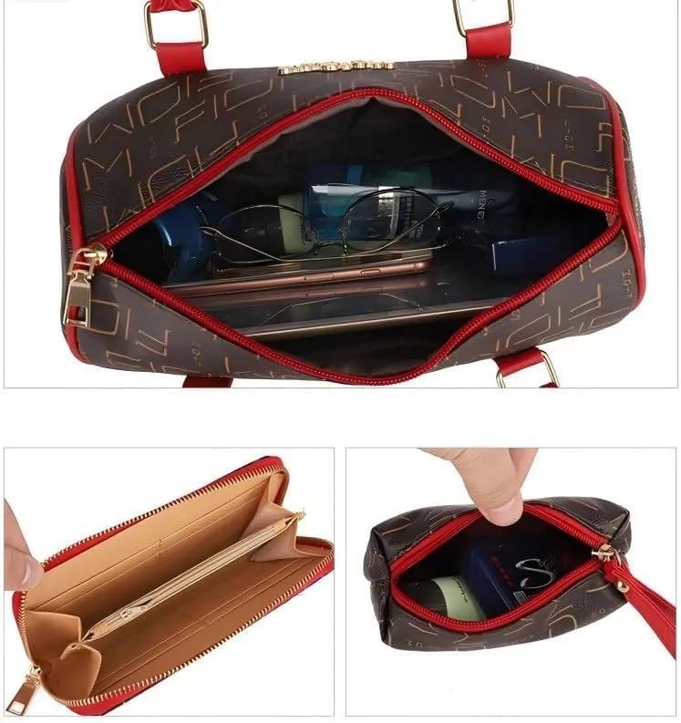Pahajim 6-Pcs Women Handbag Set: Shoulder, Tote, Satchel, Crossbody, Wallet, Messenger Bags