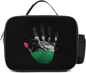 Palestine Freedom Insulated Lunch Bag Cooler Bag Portable Waterproof Lunch Box Adjustable Handbag Meal Tote with Handle