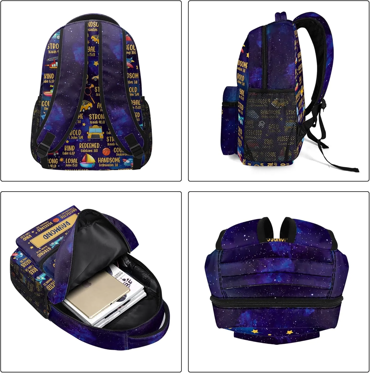 Personalized Backpack - Bible Armor Of God Backpack - Travel Backpack, Bookbag (God Says I Am)