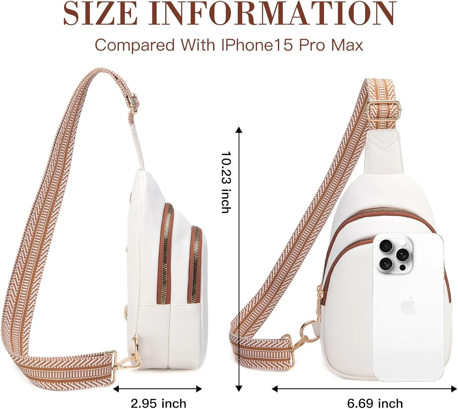 Personalized Mothers Day Gifts Initial Sling Bag PU Crossbody Bags for Women Mother's Day Birthday Gifts for Women Mom Sister Wife (Beige with Brown-A)