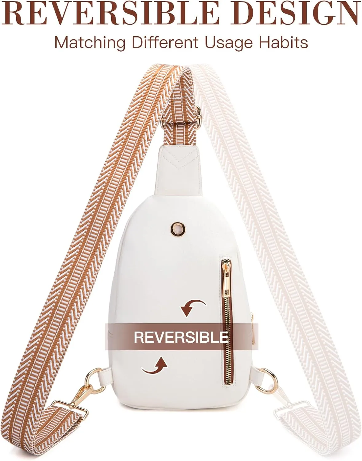 Personalized Mothers Day Gifts Initial Sling Bag PU Crossbody Bags for Women Mother's Day Birthday Gifts for Women Mom Sister Wife (Beige with Brown-A)