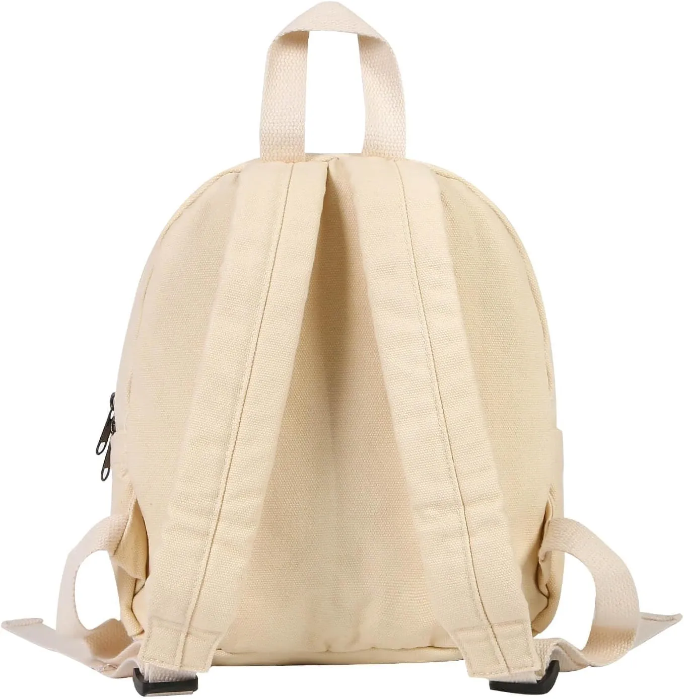 Phaoullzon Girls Mini Backpack Purse for Women Kids Canvas Small Casual Daypack Tiny Cute Travel Bag,Beige
