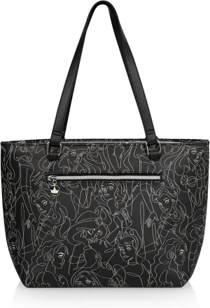 PICNIC TIME Disney Lilo & Stitch Uptown Cooler Tote Bag, Insulated Lunch Bag, Stylish Beach Bag Soft Cooler, (Black)