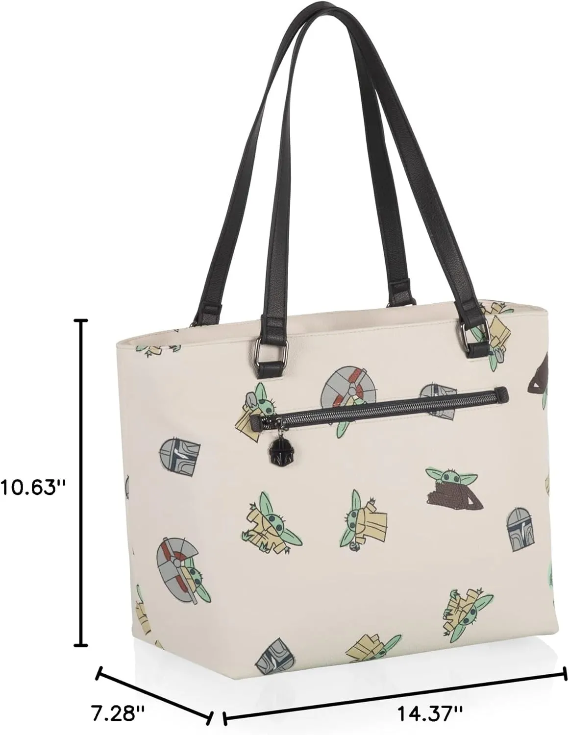 PICNIC TIME Disney Lilo & Stitch Uptown Cooler Tote Bag, Insulated Lunch Bag, Stylish Beach Bag Soft Cooler, (Black)