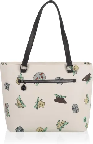 PICNIC TIME Disney Lilo & Stitch Uptown Cooler Tote Bag, Insulated Lunch Bag, Stylish Beach Bag Soft Cooler, (Black)