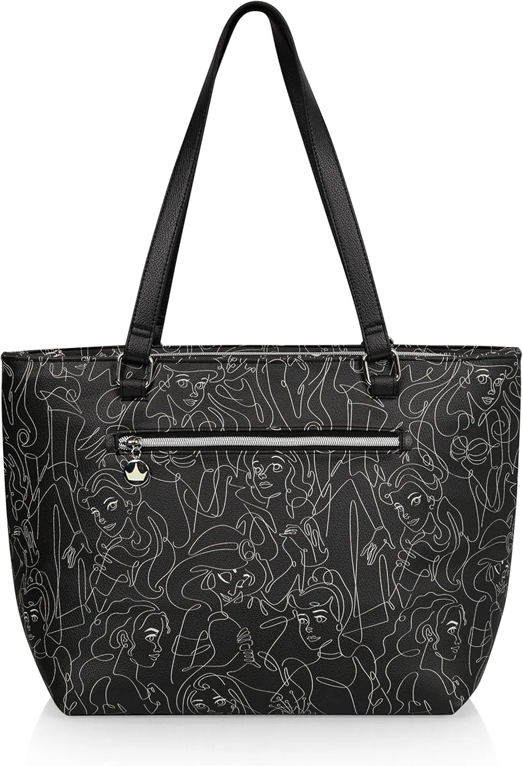 PICNIC TIME Disney Lilo & Stitch Uptown Cooler Tote Bag, Insulated Lunch Bag, Stylish Beach Bag Soft Cooler, (Black)