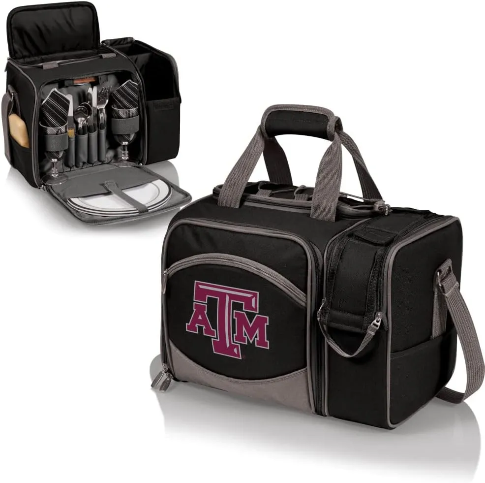 Picnic TIME NCAA Malibu Cooler Picnic Basket - Insulated Cooler Tote with Picnic Set