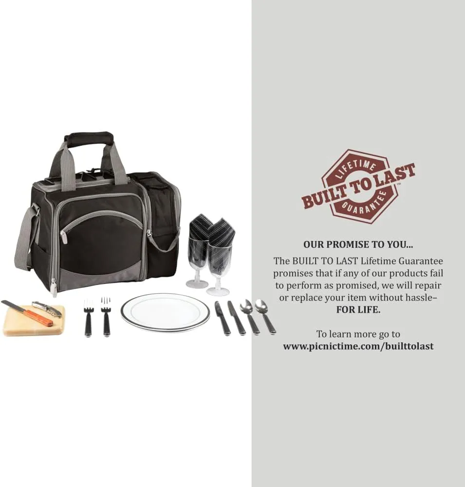 Picnic TIME NCAA Malibu Cooler Picnic Basket - Insulated Cooler Tote with Picnic Set
