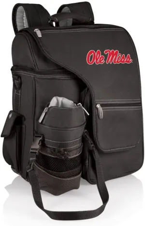 PICNIC TIME NCAA Ole Miss Rebels Turismo Backpack Cooler with Water Bottle Carrier - Soft Cooler Backpack - Travel Cooler Bag