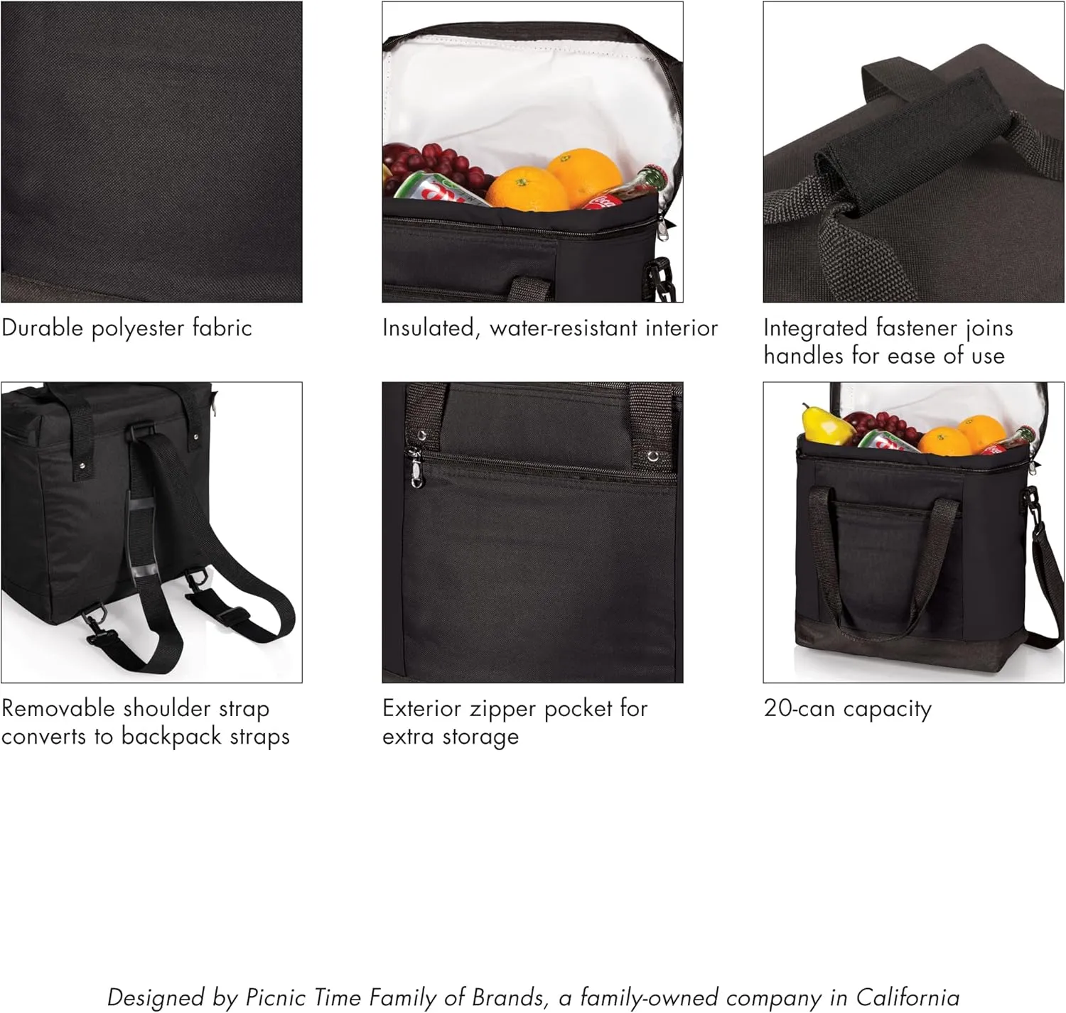 PICNIC TIME NCAA Unisex-Adult NCAA Montero Cooler Tote Bag
