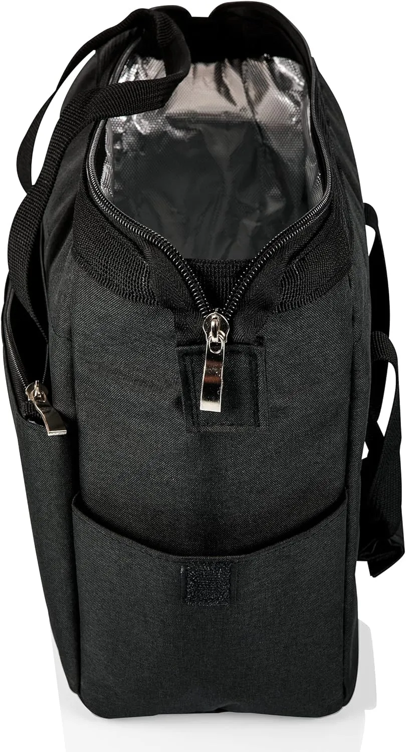 PICNIC TIME NFL Mickey Mouse On The Go Lunch Bag - Soft Cooler Lunch Box - Insulated Lunch Bag, (Black)