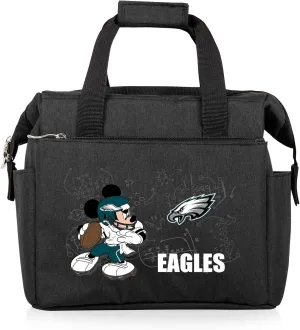PICNIC TIME NFL Mickey Mouse On The Go Lunch Bag - Soft Cooler Lunch Box - Insulated Lunch Bag, (Black)