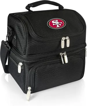 PICNIC TIME NFL unisex-adult NFL Pranzo Lunch Bag, Insulated Lunch Box with Picnic Set, Lunch Cooler Bag