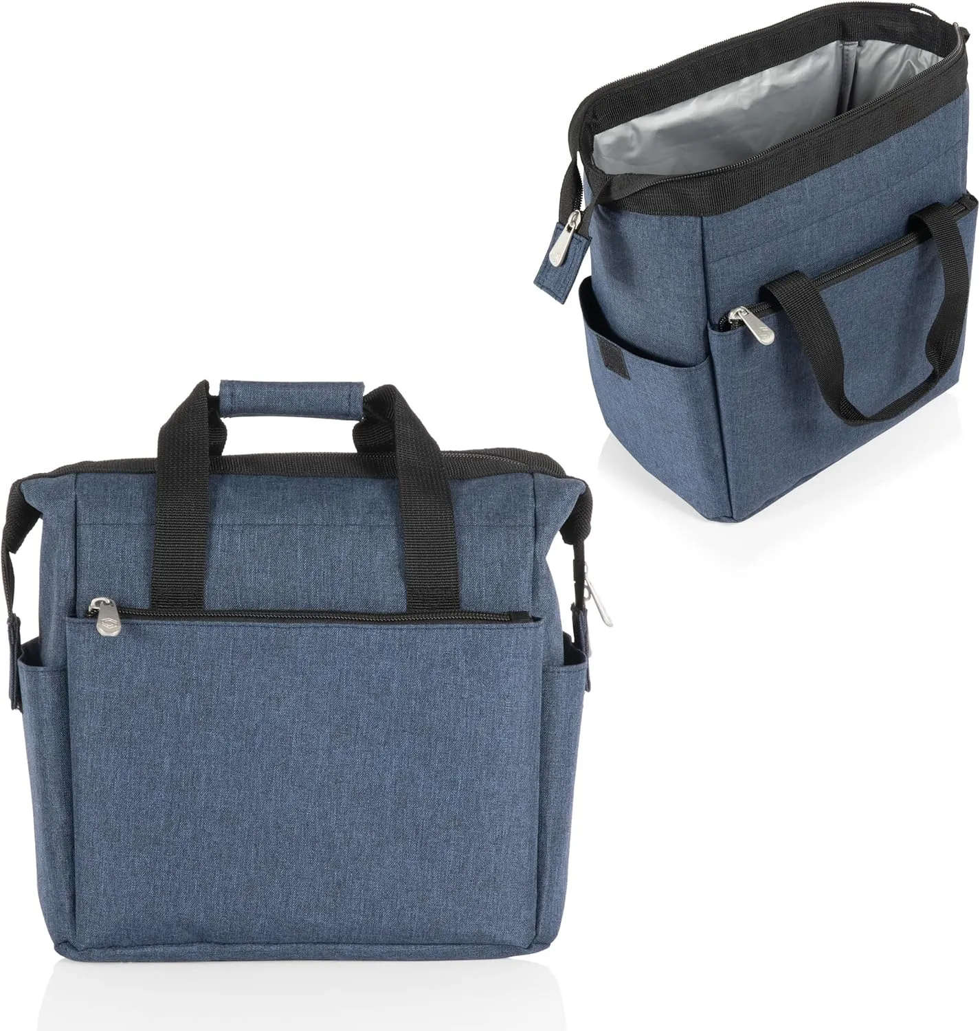 PICNIC TIME - On The Go Lunch Bag - Soft Cooler Lunch Box - Insulated Lunch Bag, (Navy Blue)