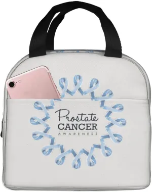 Prostate Cancer Awareness Month Insulated Lunch Bag for Men Women Travel Picnic Work Reusable Portable Cooler Tote Box Bags with Pocket