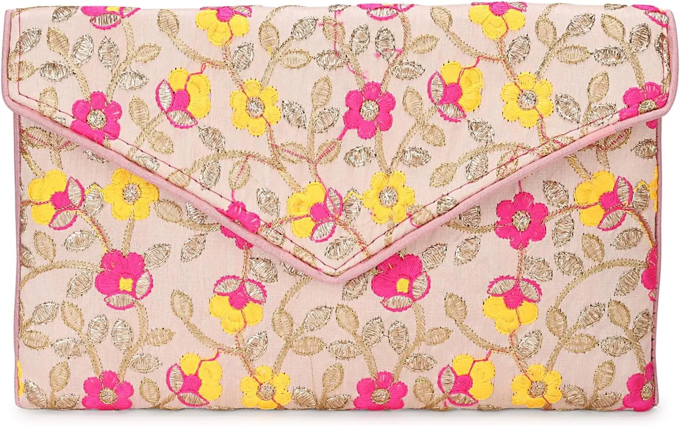 Rajasthani Indian Art Sling Bag Foldover Clutch Purse For Women, Indian Handcrafted Foldover Sling Clutch