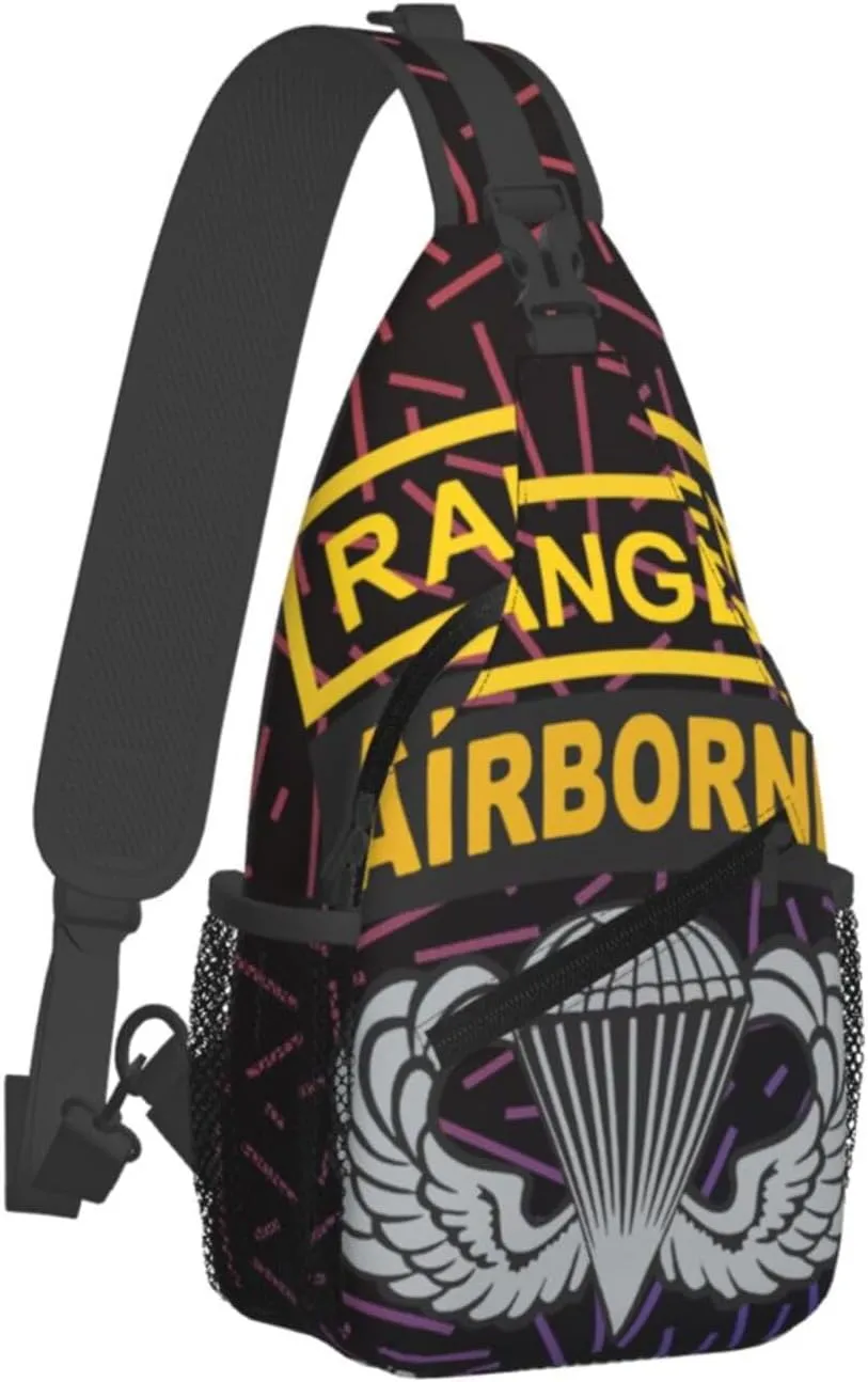 Ranger Tab Airborne And Wings Small Crossbody Backpack Sling Bag For Men Women Mini One Shoulder Chest Bags Gym Sport Travel Hiking Daypack