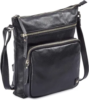 Real Leather Crossbody Bags Purses for Women Shoulder Handbags Crossover Handmade Stylish Trendy Pocketbook