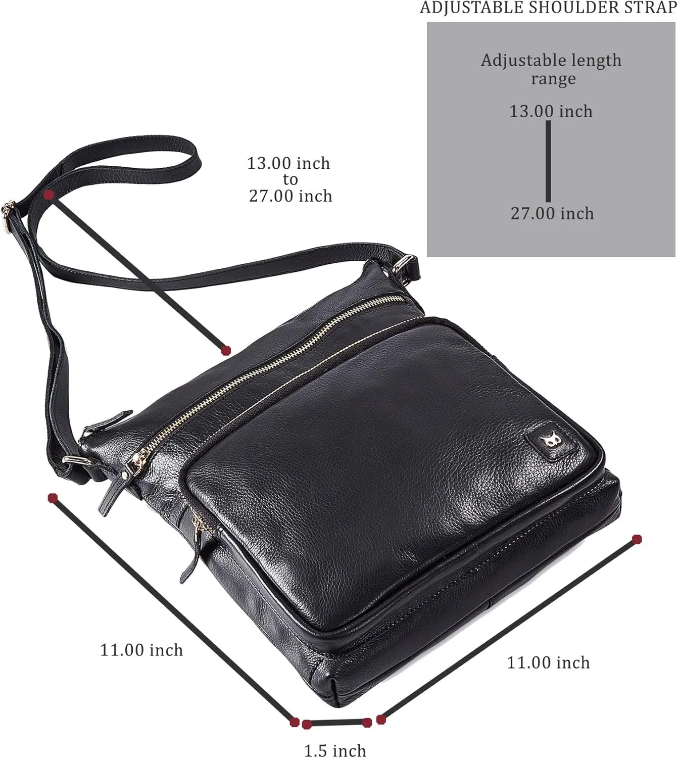 Real Leather Crossbody Bags Purses for Women Shoulder Handbags Crossover Handmade Stylish Trendy Pocketbook