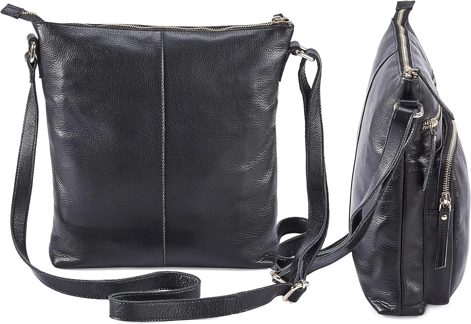 Real Leather Crossbody Bags Purses for Women Shoulder Handbags Crossover Handmade Stylish Trendy Pocketbook