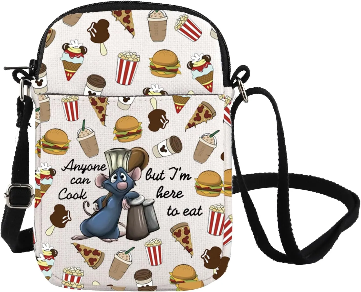 Remy Inspire Gift Anyone Can Cook Quote Crossbody Bag Remy Inspired Messenger Bag Remy Rat Gift
