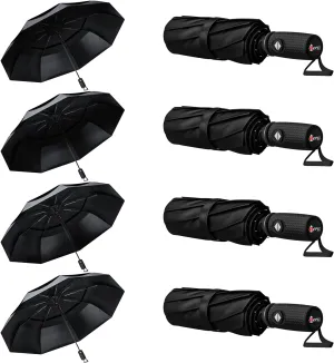 Repel Umbrella Windproof Travel Umbrellas for Rain - Easy Auto Open Close, Durable & Compact Umbrella, Strong Fiberglass Frame, Waterproof Canopy - Backpack, Purse, Portable Umbrella for Travel