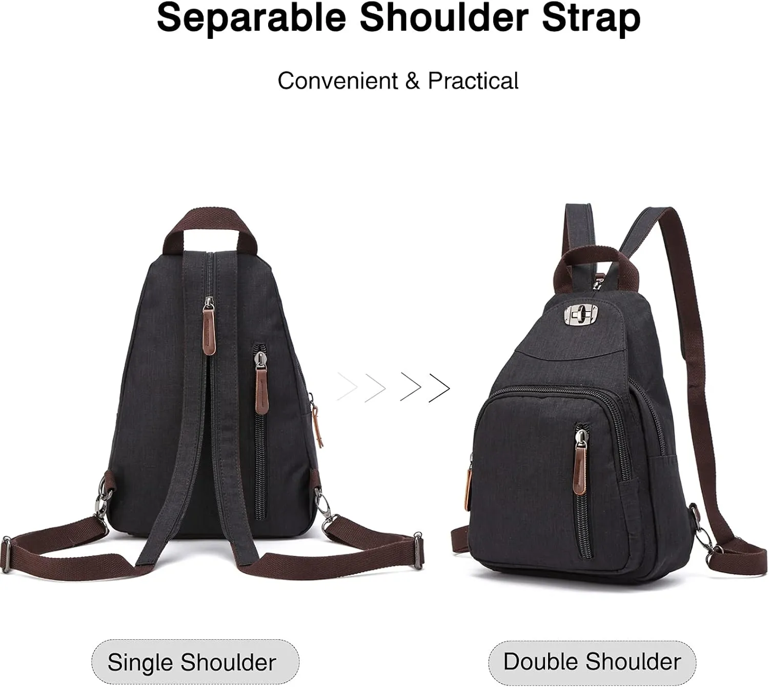 Retro Sling Chest Backpack Multipurpose Crossbody Shoulder Bag