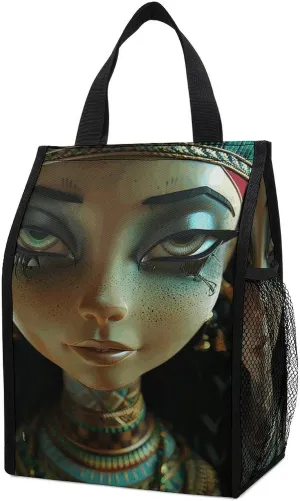 Reusable Lunch Bag for Women Men Blur Lighting Style Lunch Tote Bags Insulated Lunch Box Large Capacity Lunchbox Cooler Lunch Container for Work Office Picnic Travel