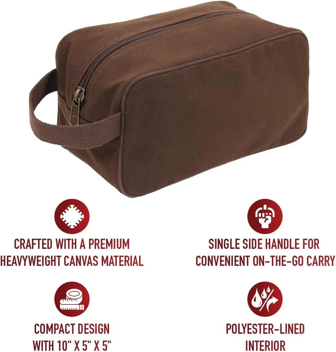 Rothco Canvas Travel Kit Bag Toiletry Bag Military Dopp Kit