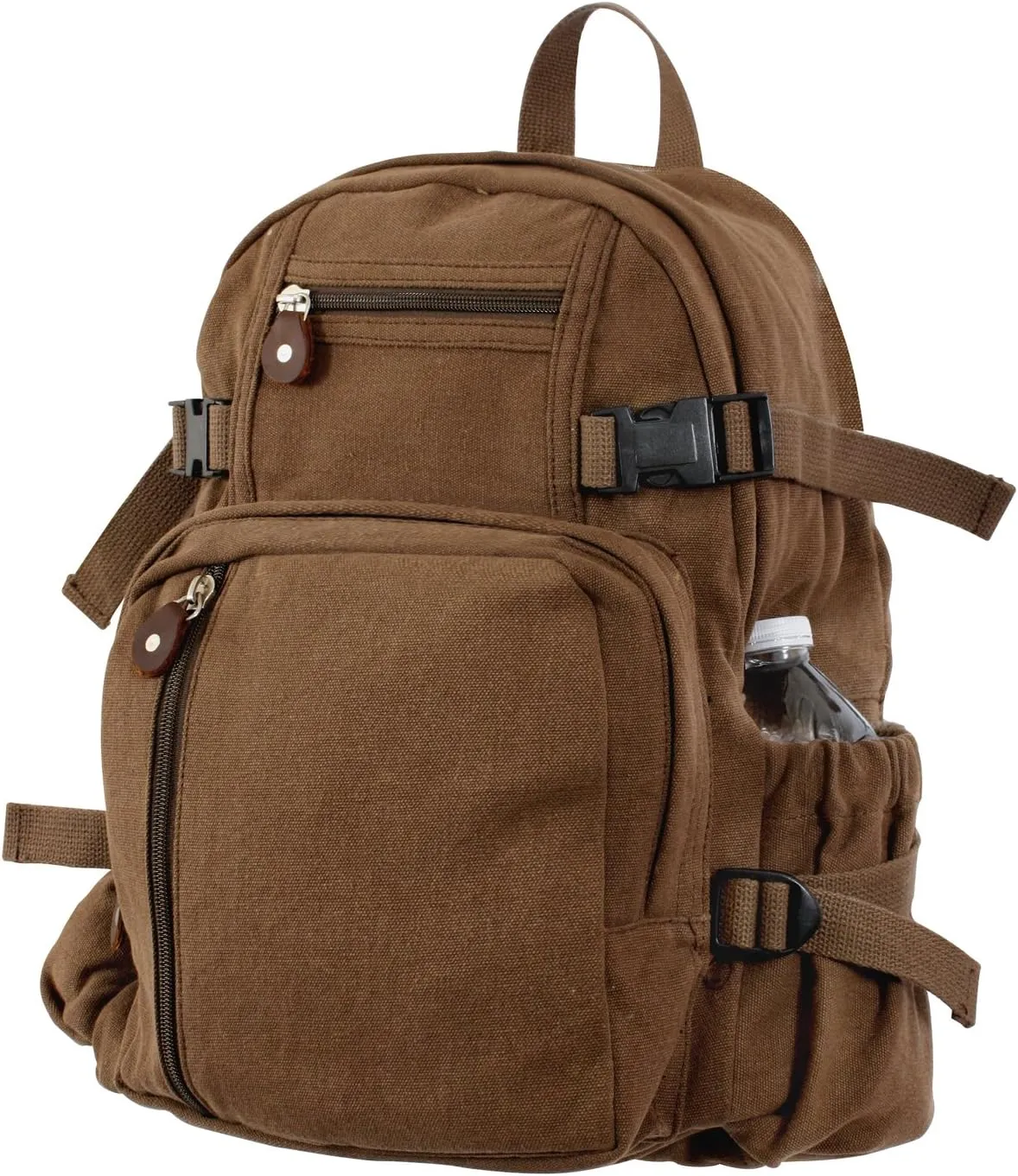 Rothco Vintage Canvas Compact Backpack, Brown