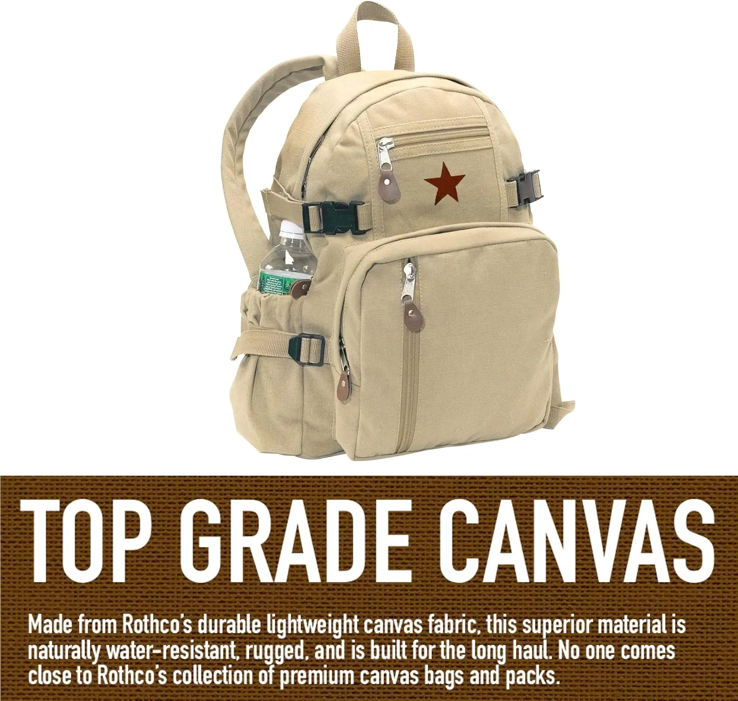 Rothco Vintage Canvas Compact Backpack, Smokey Branch Camo