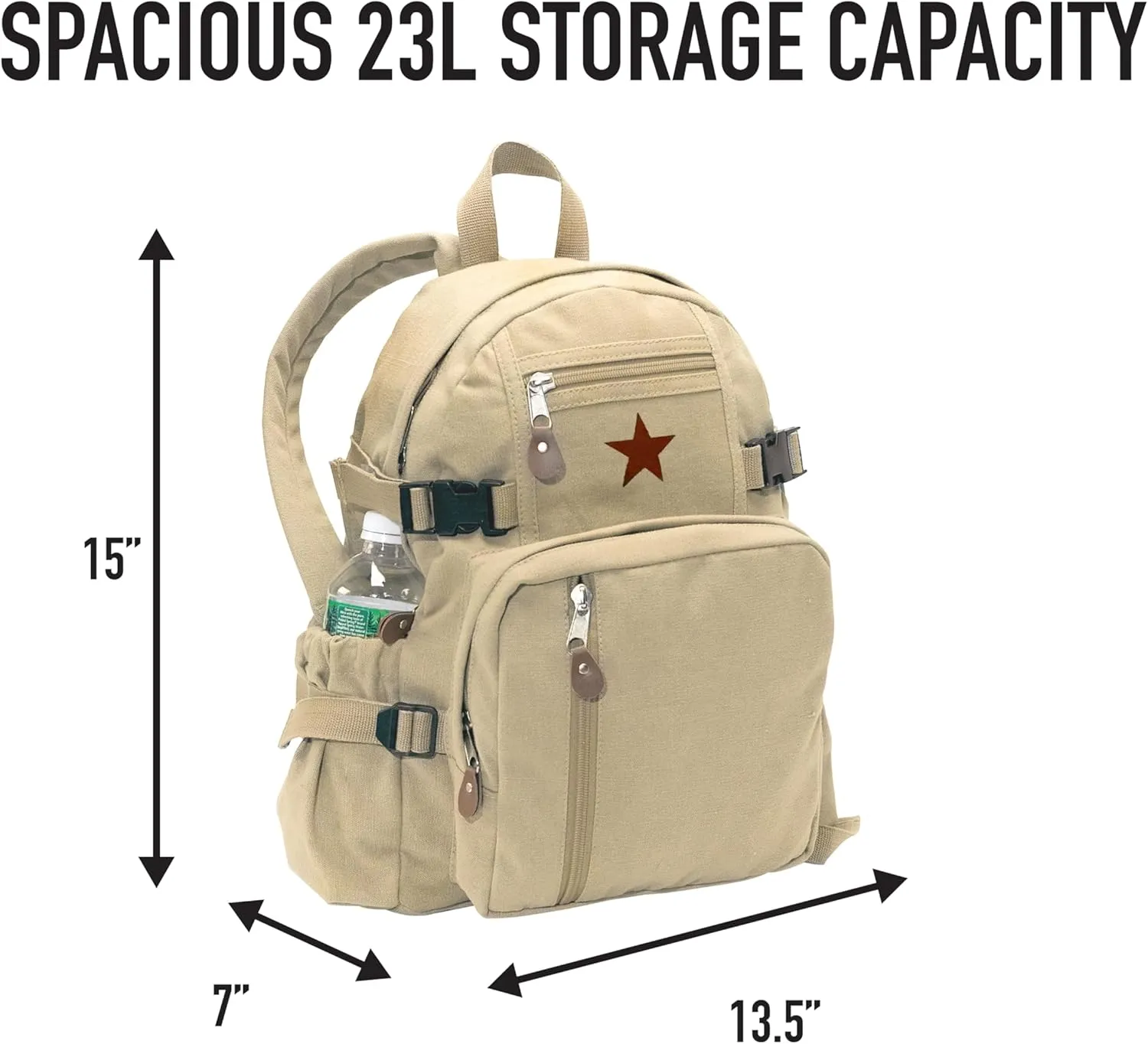 Rothco Vintage Canvas Compact Backpack, Smokey Branch Camo