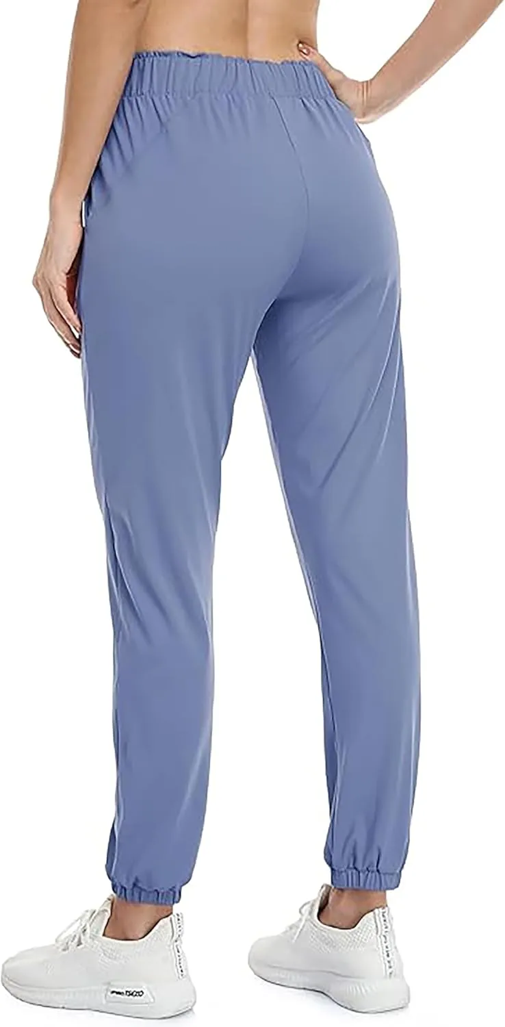 Rrosseyz Women Lightweight Joggers Pants with Pockets, Quick Dry Athletic Workout Soft Pant for Gym Running