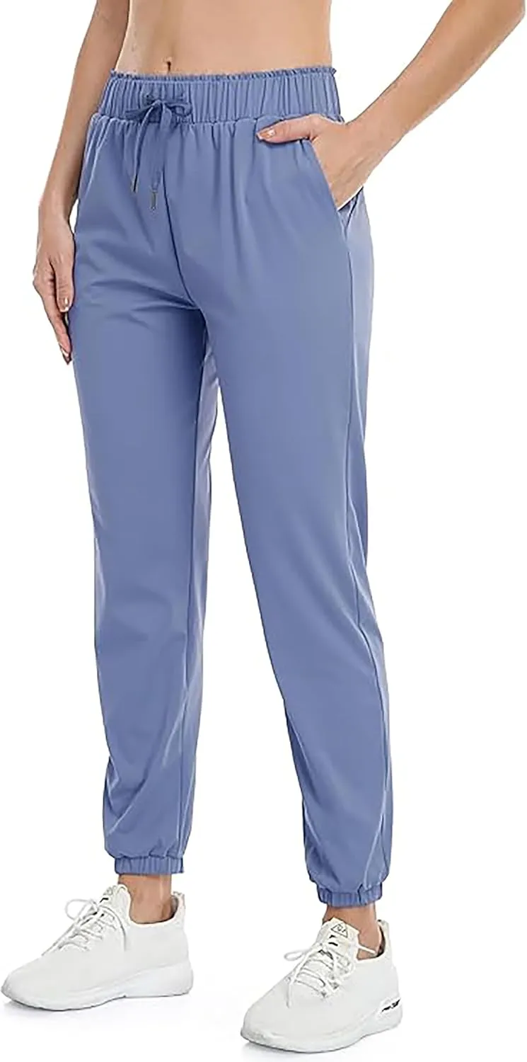 Rrosseyz Women Lightweight Joggers Pants with Pockets, Quick Dry Athletic Workout Soft Pant for Gym Running