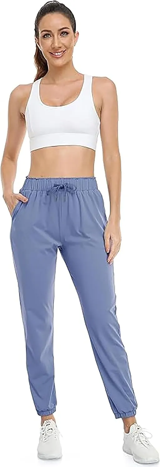 Rrosseyz Women Lightweight Joggers Pants with Pockets, Quick Dry Athletic Workout Soft Pant for Gym Running