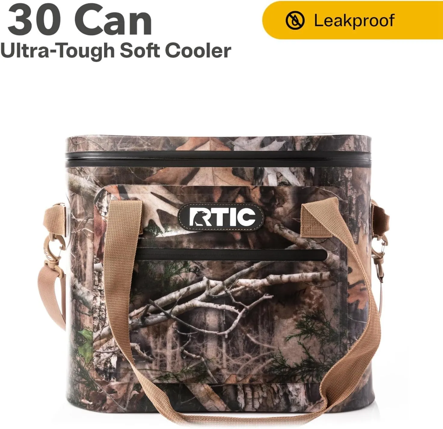 RTIC Ultra-Tough Soft Cooler 30 Can, Insulated Bag Portable Ice Chest Box for Lunch, Beach, Drink, Beverage, Travel, Camping, Picnic, Car, Trips, Floating Cooler Leak-Proof with Zipper